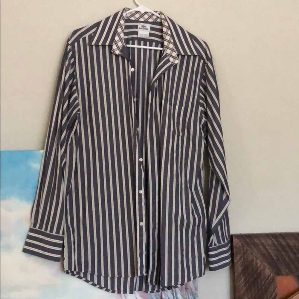 4/$20 Lacoste button down shirt L EU 42 Large